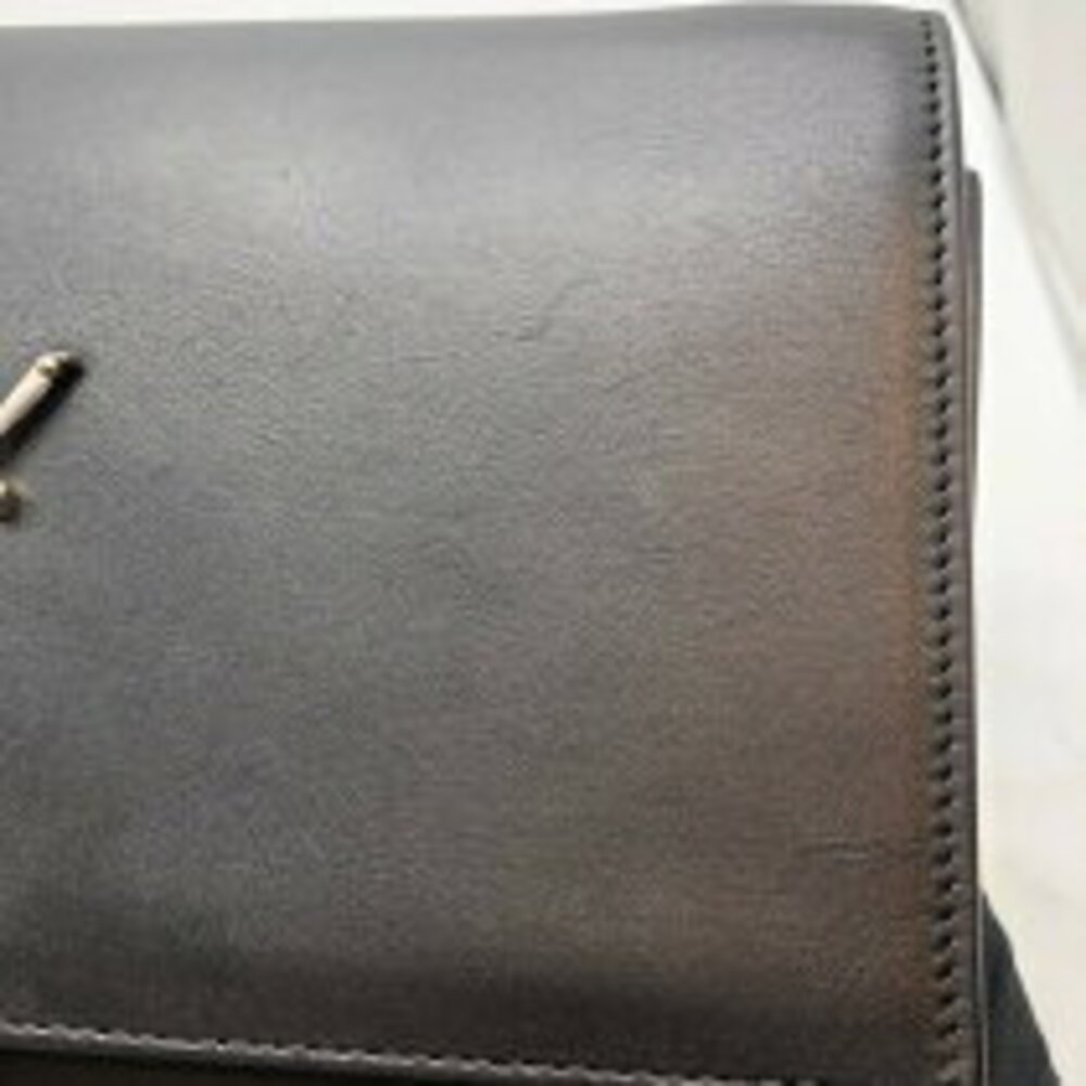 Saint Laurent Classic Silver Kate Chain Black Shoulder Calfskin Bag - Picture 7 of 11